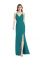 V-Neck Long Soft Chiffon Hunter Sleeveless Bridesmaid Dress Darwin