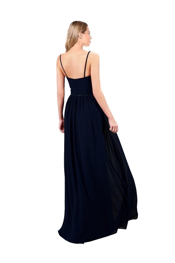 Sweetheart Long Soft Chiffon Dark Navy Sleeveless Formal Evening Gown / Bridesmaid Dress Darwin