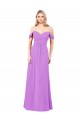 Sweetheart Long Soft Chiffon Violet Sleeveless Bridesmaid Dress Darwin
