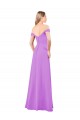 Sweetheart Long Soft Chiffon Violet Sleeveless Bridesmaid Dress Darwin