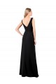 V-Neck Long Soft Chiffon Black Sleeveless Prom Dress / Bridesmaid Dress Darwin