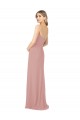 Strapless Long Soft Chiffon Dusty Pink Sleeveless Bridesmaid Dress Darwin