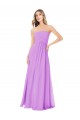 Strapless Long Soft Chiffon Violet Sleeveless Bridesmaid Dress Darwin