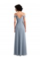 V-Neck Long Chiffon Dusty Blue Sleeveless Formal Dress / Bridesmaid Dress Darwin