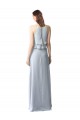Halter Neck Long Soft Chiffon Light Sky Blue Sleeveless Bridesmaid Dresses Darwin