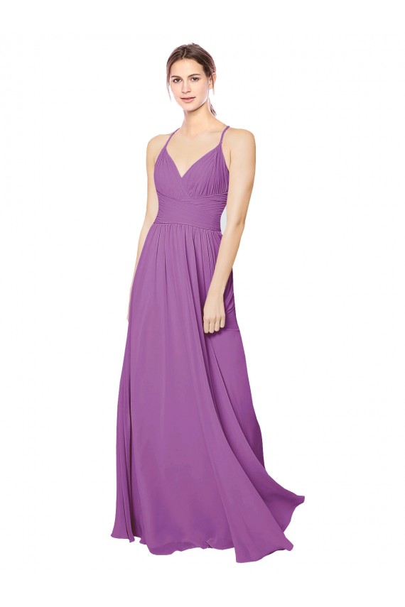 Sweetheart Long Soft Chiffon Dahlia Sleeveless Formal Dress / Bridesmaid Dress Darwin