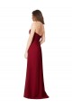 Sweetheart Long Floor Length Chiffon Burgundy Sleeveless Bridesmaid Dress Darwin