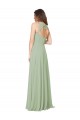 Sweetheart Long Soft Chiffon Smoke Green Sleeveless Formal Dress / Bridesmaid Dress Darwin