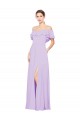 Strapless Long Soft Chiffon Lilac A-Line Sleeveless Bridesmaid Dress Darwin