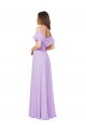 Strapless Long Soft Chiffon Lilac A-Line Sleeveless Bridesmaid Dress Darwin