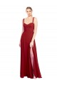 Sweetheart Long Soft Chiffon Red Sleeveless Bridesmaid Dress Darwin