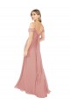 Scoop Neck Long Soft Chiffon Bliss Pink Sleeveless Bridal Party Dress Darwin