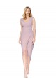 High Neck Cocktail Length Soft Chiffon Primrose Sleeveless High Low Evening Gown / Prom Dress / Bridesmaid Dress Darwin