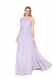 High Neck Long Soft Chiffon Lilac Sleeveless Formal Evening Gown / Prom Dress / Bridesmaid Dress Darwin