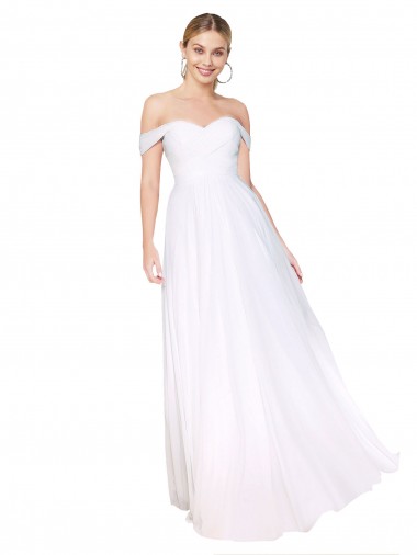 High Neck Long Soft Chiffon White Sleeveless Formal Evening Gown / Prom Dress / Bridesmaid Dress Darwin