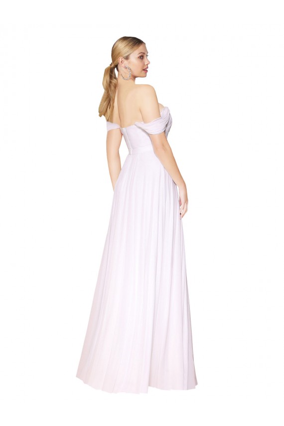 High Neck Long Soft Chiffon White Sleeveless Formal Evening Gown / Prom Dress / Bridesmaid Dress Darwin