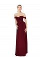 High Neck Long Soft Chiffon Burgundy Mermaid Sleeveless Formal Dress / Bridesmaid Dress Darwin