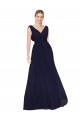 High Neck Long Soft Chiffon Dark Navy Sleeveless Formal Evening Gown / Prom Dress / Bridesmaid Dress Darwin