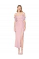 High Neck Knee Length Soft Chiffon Primrose Cold Shoulder Formal Evening Gown / Prom Dress / Bridesmaid Dress Darwin