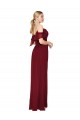 High Neck Long Soft Chiffon Burgundy Cold Shoulder Formal Evening Gown / Prom Dress / Bridesmaid Dress Darwin