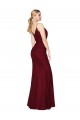 High Neck Long Soft Chiffon Burgundy Mermaid Sleeveless Formal Evening Gown / Prom Dress / Bridesmaid Dress Darwin