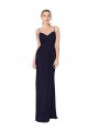 High Neck Long Soft Chiffon Dark Navy Mermaid Sleeveless Bridesmaid Dress / Formal Dress Darwin