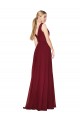 High Neck Long Soft Chiffon Burgundy Sleeveless Formal Dress / Bridesmaid Dress Darwin
