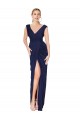 High Neck Long Soft Chiffon Dark Navy Mermaid Sleeveless Formal Evening Gown / Prom Dress / Bridesmaid Dress Darwin
