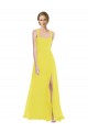 Sweetheart Long Soft Chiffon Yellow Sleeveless Semi Formal Evening Dress / Bridesmaid Dress Darwin