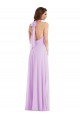 Halter Neck Long Soft Chiffon Lilac Sleeveless Semi Formal Evening Dress / Bridesmaid Dress Darwin