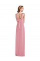 Halter Neck Long Soft Chiffon Skin Pink Sleeveless Semi Formal Evening Dress / Bridesmaid Dress Darwin