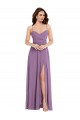 Sweetheart Long Soft Chiffon Dark Lavender Sleeveless Bridesmaid Dress / Formal Dress Darwin