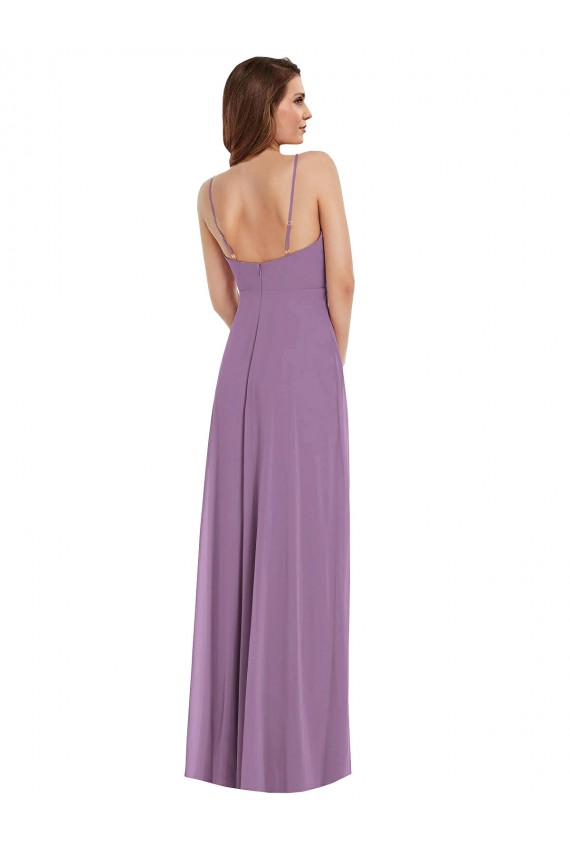 Sweetheart Long Soft Chiffon Dark Lavender Sleeveless Bridesmaid Dress / Formal Dress Darwin