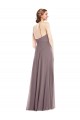 Halter Neck Long Soft Chiffon Dusty Rose Sleeveless Formal Evening Gown / Bridesmaid Dress Darwin