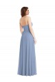 Strapless Long Soft Chiffon Dusty Blue Sleeveless Semi Formal Evening Dress / Bridesmaid Dress Darwin