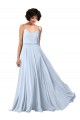 V-Neck Long Soft Chiffon Light Sky Blue Sleeveless Formal Dress / Bridesmaid Dress Darwin