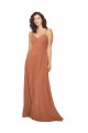 V-Neck Long Soft Chiffon Rosewood Sleeveless Bridesmaid Dress Darwin