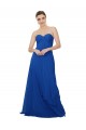 Strapless Long Chiffon Royal Blue Sleeveless Bridesmaid Dress / Evening Dress Darwin