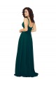 Sweetheart Long Soft Chiffon Hunter Sleeveless Bridesmaid Dress Darwin