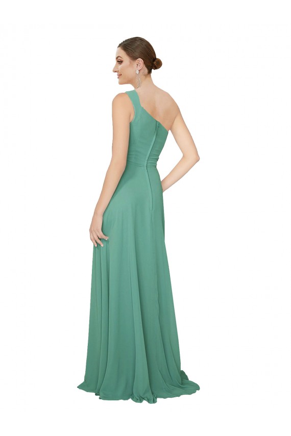 Strapless Long Soft Chiffon Icelandic Silver Sleeveless Bridesmaid Dress Darwin