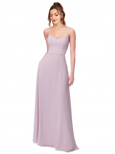 Sweetheart Long Soft Chiffon Pink Glow Sleeveless Bridesmaid Dress Darwin