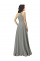 One Shoulder Long Soft Chiffon Wisteria Sleeveless Bridesmaid Dress Darwin