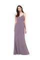 Sweetheart Long Soft Chiffon Dark Lavender Sleeveless Formal Evening Gown / Bridesmaid Dress Darwin
