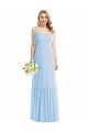 Sweetheart Long Soft Chiffon Light Sky Blue Sleeveless Semi Formal Evening Dress / Bridesmaid Dress Darwin