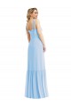 Sweetheart Long Soft Chiffon Light Sky Blue Sleeveless Semi Formal Evening Dress / Bridesmaid Dress Darwin