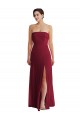 Strapless Long Soft Chiffon Burgundy Sleeveless Formal Evening Gown / Bridesmaid Dress Darwin