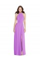 Halter Neck Long Soft Chiffon Violet Sleeveless Formal Evening Gown / Bridesmaid Dress Darwin