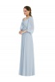 Sweetheart Long Soft Chiffon Sea Glass Puff Sleeves Formal Evening Gown / Bridesmaid Dress Darwin