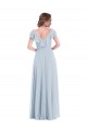 V-Neck Long Soft Chiffon Sea Glass Sleeveless Black Tie Evening Gown / Bridesmaid Dress Darwin