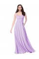Scoop Neck Long Soft Chiffon Lilac Sleeveless Bridal Party Dress Darwin
